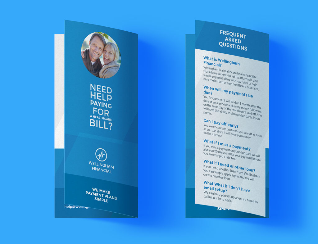 Wellingham Financial: Healthcare Branding design screen
